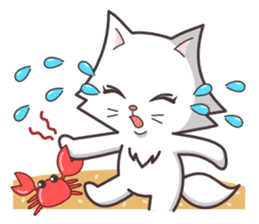 cute cat small snow(hot conversation) sticker #4021619