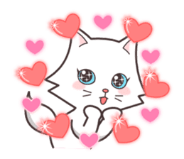 cute cat small snow(hot conversation) sticker #4021621