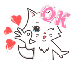 cute cat small snow(hot conversation) sticker #4021623