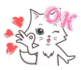 cute cat small snow(hot conversation) sticker #4021623