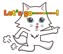 cute cat small snow(hot conversation) sticker #4021625