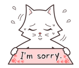 cute cat small snow(hot conversation) sticker #4021637