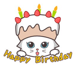 cute cat small snow(hot conversation) sticker #4021647