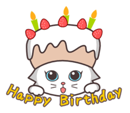 cute cat small snow(hot conversation) sticker #4021647