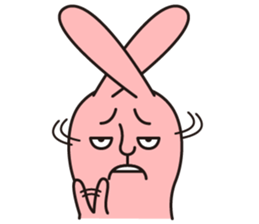 salt face rabbit sticker #4022289