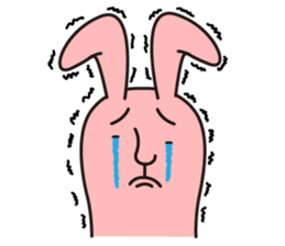 salt face rabbit sticker #4022294