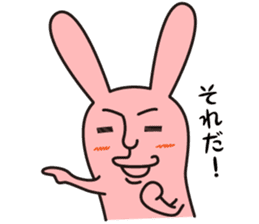 salt face rabbit sticker #4022296