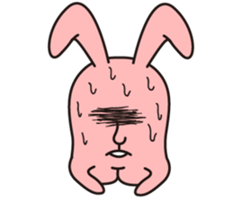 salt face rabbit sticker #4022300