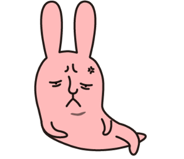 salt face rabbit sticker #4022301