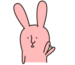 salt face rabbit sticker #4022303