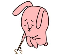 salt face rabbit sticker #4022305