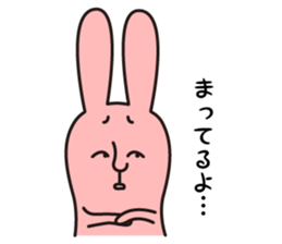 salt face rabbit sticker #4022307