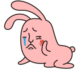 salt face rabbit sticker #4022311