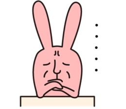 salt face rabbit sticker #4022312