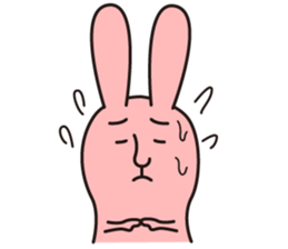 salt face rabbit sticker #4022325