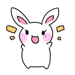 Sticker of cure rabbit