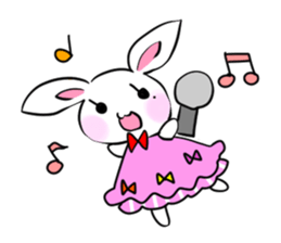 Sticker of cure rabbit sticker #4022569