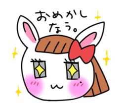 Sticker of cure rabbit sticker #4022576