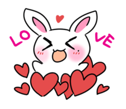 Sticker of cure rabbit sticker #4022583