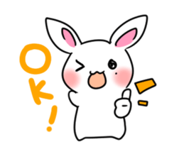 Sticker of cure rabbit sticker #4022593
