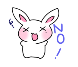 Sticker of cure rabbit sticker #4022604