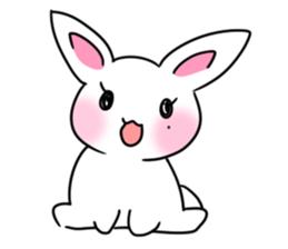 Sticker of cure rabbit sticker #4022606