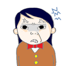 Japanese high school student, TURU. by Monte Carlo sticker #4024800