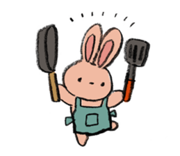 Everyday of a bear and a rabbit. sticker #4025372