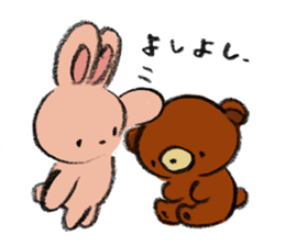 Everyday of a bear and a rabbit. sticker #4025393
