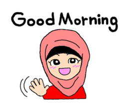 Happy Hijab Girl 2(English) sticker #4026248
