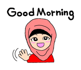 Happy Hijab Girl 2(English) sticker #4026248
