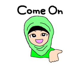 Happy Hijab Girl 2(English) sticker #4026249
