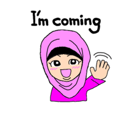Happy Hijab Girl 2(English) sticker #4026250