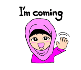 Happy Hijab Girl 2(English) sticker #4026250