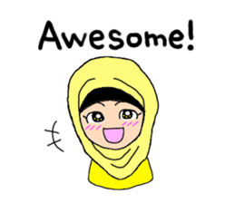 Happy Hijab Girl 2(English) sticker #4026252