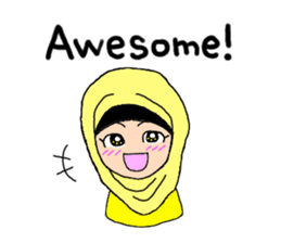 Happy Hijab Girl 2(English) sticker #4026252