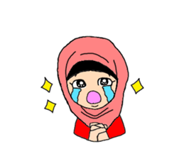 Happy Hijab Girl 2(English) sticker #4026253
