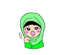 Happy Hijab Girl 2(English) sticker #4026254