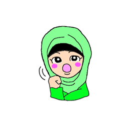 Happy Hijab Girl 2(English) sticker #4026254