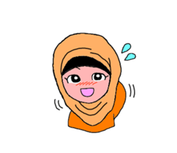 Happy Hijab Girl 2(English) sticker #4026255