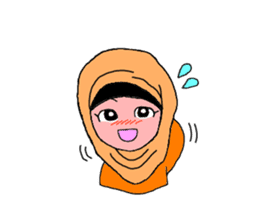 Happy Hijab Girl 2(English) sticker #4026255