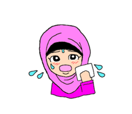 Happy Hijab Girl 2(English) sticker #4026256