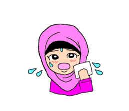 Happy Hijab Girl 2(English) sticker #4026256