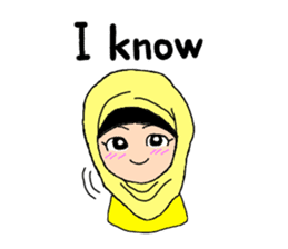 Happy Hijab Girl 2(English) sticker #4026257