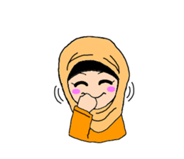 Happy Hijab Girl 2(English) sticker #4026259