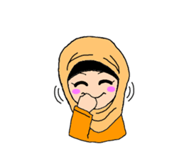 Happy Hijab Girl 2(English) sticker #4026259