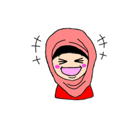Happy Hijab Girl 2(English) sticker #4026261