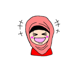 Happy Hijab Girl 2(English) sticker #4026261