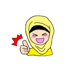 Happy Hijab Girl 2(English) sticker #4026262