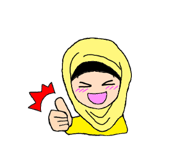Happy Hijab Girl 2(English) sticker #4026262